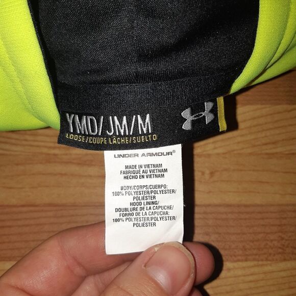 Under Armour Full Zipper Neon Green Sweater - Picture 11 of 12